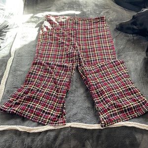 Striped bell bottom leggings